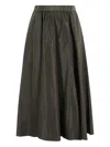 Aspesi Flared Midi Skirt With Flattering Silhouette In Black
