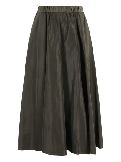 ASPESI ELASTIC-WAIST FLARED SKIRT