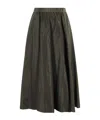 Aspesi Elastic-waist Flared Skirt In Green