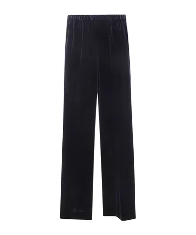 ASPESI VELVET ELASTIC-WAIST TROUSERS