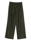 Aspesi Elastic-waist Trousers In Green