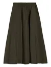 Aspesi Flared Midi Skirt With Flattering Silhouette In Green