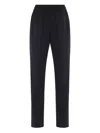 Aspesi Elastic-waistband Trousers In Black