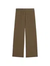 Aspesi Elasticated Cotton Trousers In Brown