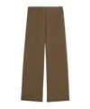 Aspesi Elasticated Cotton Trousers In Brown