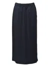 Aspesi Midi Skirt In Blue Satin