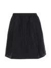 Aspesi Elasticated Skirt In Black