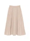 Aspesi Elasticated Skirt In Neutral