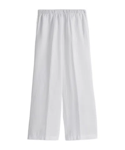 Aspesi Elasticated Straight-leg Trousers In White