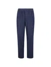 Aspesi Elasticated Trousers In Blue