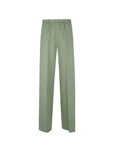 Aspesi Elastic Waist Casual Pants In Green