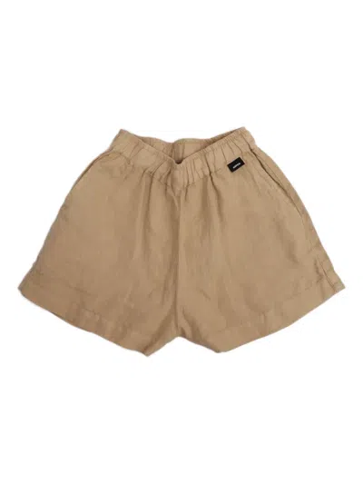 Aspesi Kids' Elasticated-waist Linen Shorts