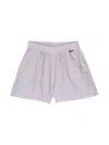Aspesi Elasticated-waist Linen Shorts In Purple
