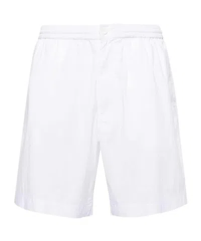 Aspesi Elasticated-waist Poplin Shorts In White