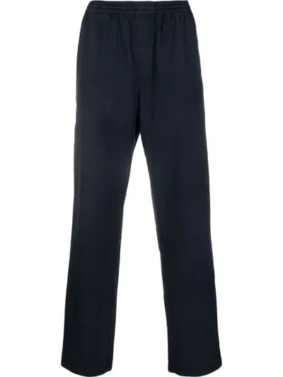 Aspesi Elasticated Waistband Pants In Blue
