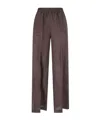 Aspesi Straight Leg Trousers Elastic Waistband In Brown
