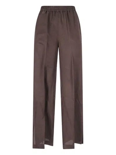 Aspesi Palazzo Pants In Brown