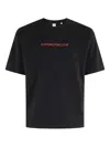 Aspesi Graphic Print Crew Neck Short Sleeve T-shirt In Black