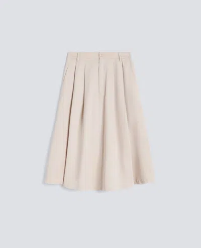 Aspesi Extra-fine Cotton Twill Skirt - Aa Capsule Collection In Neutral