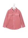 Aspesi Cotton-corduroy Button Shirt In Pink