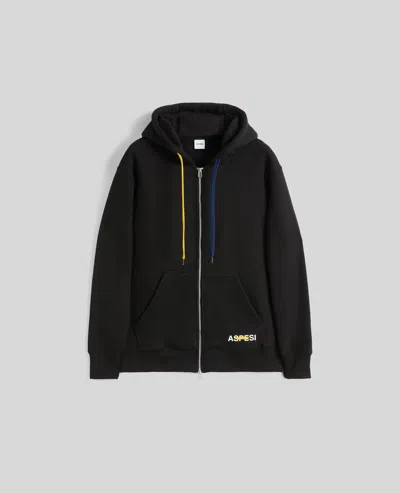 Aspesi Felpa In Cotone Con Cappuccio - Nero