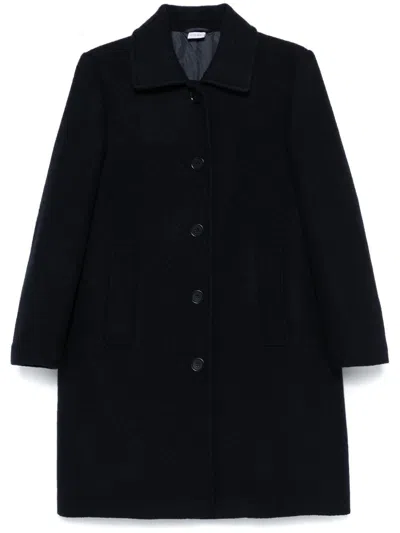 Aspesi Felted Coat In Blue