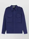 Aspesi Field Cotton Shirt Jacket Lived Effect In Blue