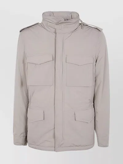 Aspesi Field Jacket Featuring Embellishments In Neutral