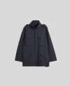 Aspesi Mini Field High-neck Zip-up Jacket In Navy
