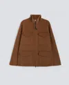 Aspesi Field Jacket Nelson In Double Di Lana - Cammello In Brown