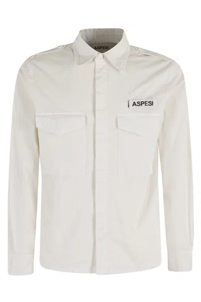 Aspesi Field Jacket With Pointed Collar And Flap Pockets