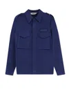 Aspesi Field Cotton Shirt Jacket Lived Effect In Blue