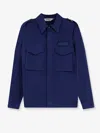 Aspesi Field Cotton Shirt Jacket Lived Effect In Blue