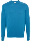Aspesi Fine-knit Cotton Jumper In Blue