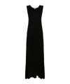 Aspesi Fine-knit Maxi Shift Dress In Black