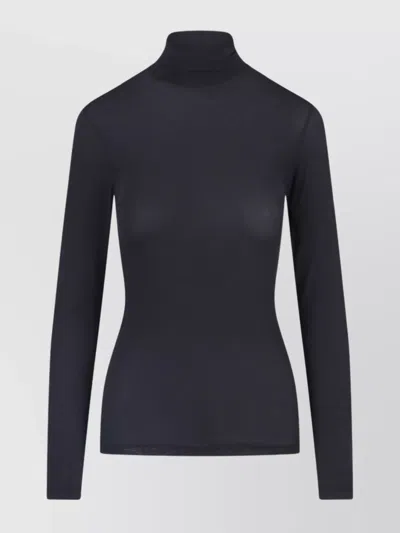 Aspesi Fitted Turtleneck Long Sleeves Top In Gray
