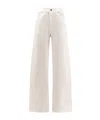 Aspesi Wide Leg Denim Trousers In White