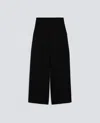 Aspesi Flannel High-waisted Trousers In Black