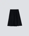 Aspesi Pleated Midi Skirt In Blue