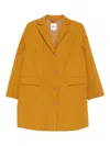 Aspesi Flap-pocket Buttoned Coat In Yellow