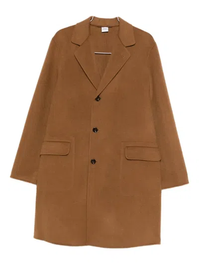 Aspesi Flap-pocket Coat In Brown