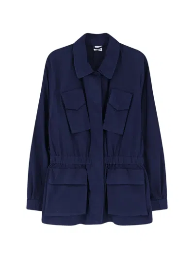 Aspesi Flap-pocket Jacket In Blue
