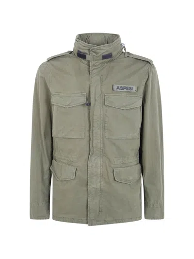 Aspesi Flap-pocket Jacket In Green