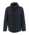 Aspesi Flap-pocketed Hooded Military Jacket In Black
