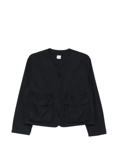 Aspesi Flap-pocket Button Jacket In Blue