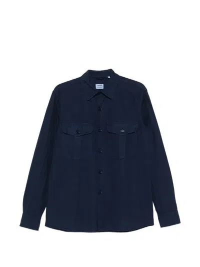 Aspesi Flap-pocket Shirt In Blue