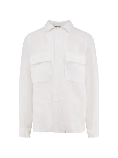 Aspesi Flap-pocket Shirt In White