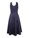 Aspesi Flare Midi Dress In Blue