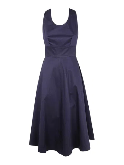 Aspesi Flare Midi Dress In Blue