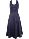 Aspesi Flare Midi Dress In Navy